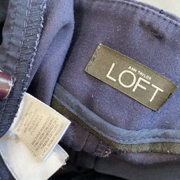 Ann Taylor Loft Blue Julie Skinny Ankle Pants Size 8 - Picture 14 of 15